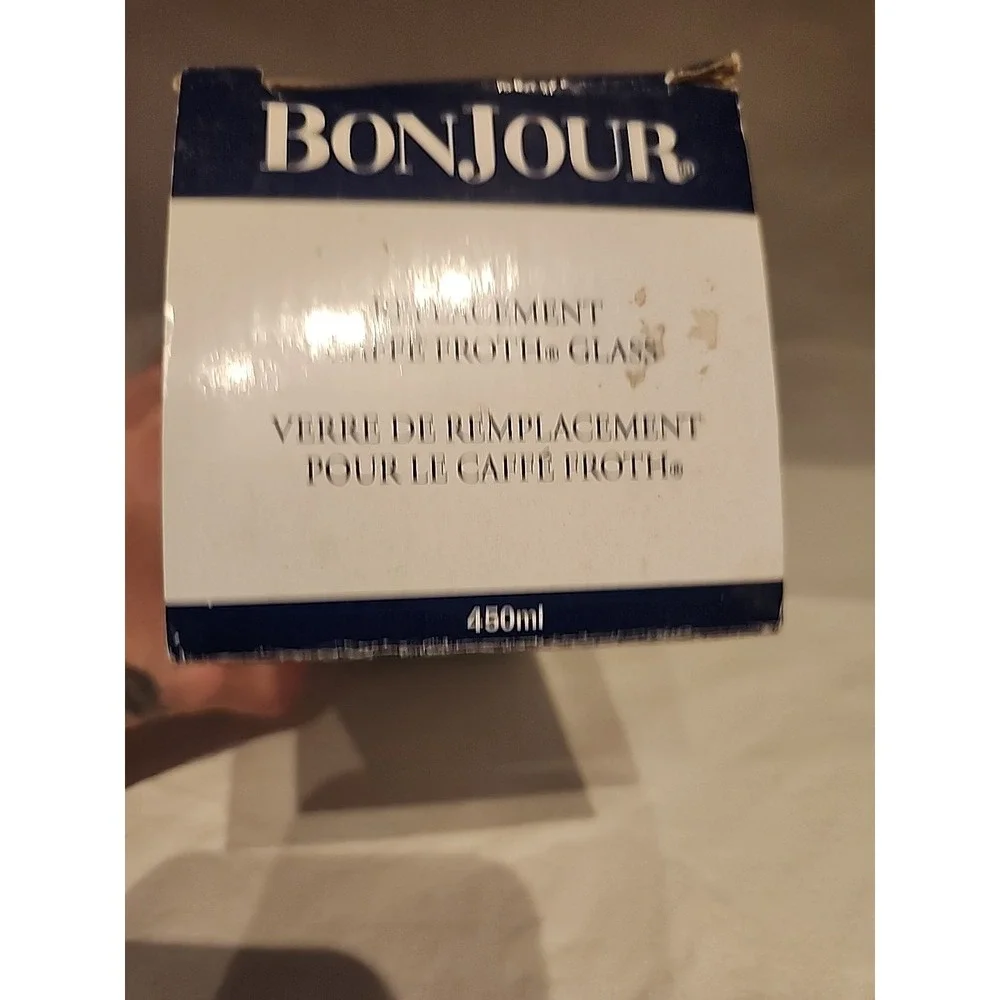BONJOUR Caffe Froth Replacement Glass 450 Ml Never Used In Open Box